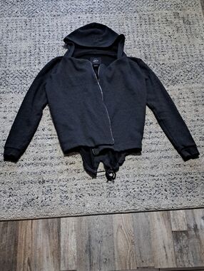 Urban ID Charcoal Grey Hooded Cardigan Sweatshirt